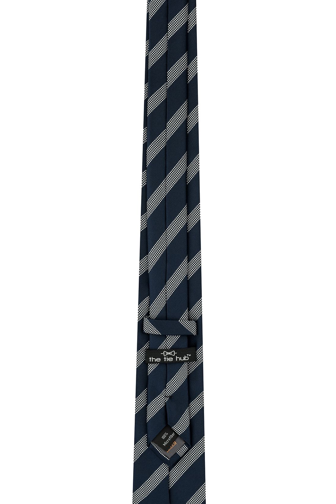 Blue Striped Microfiber Necktie for Men