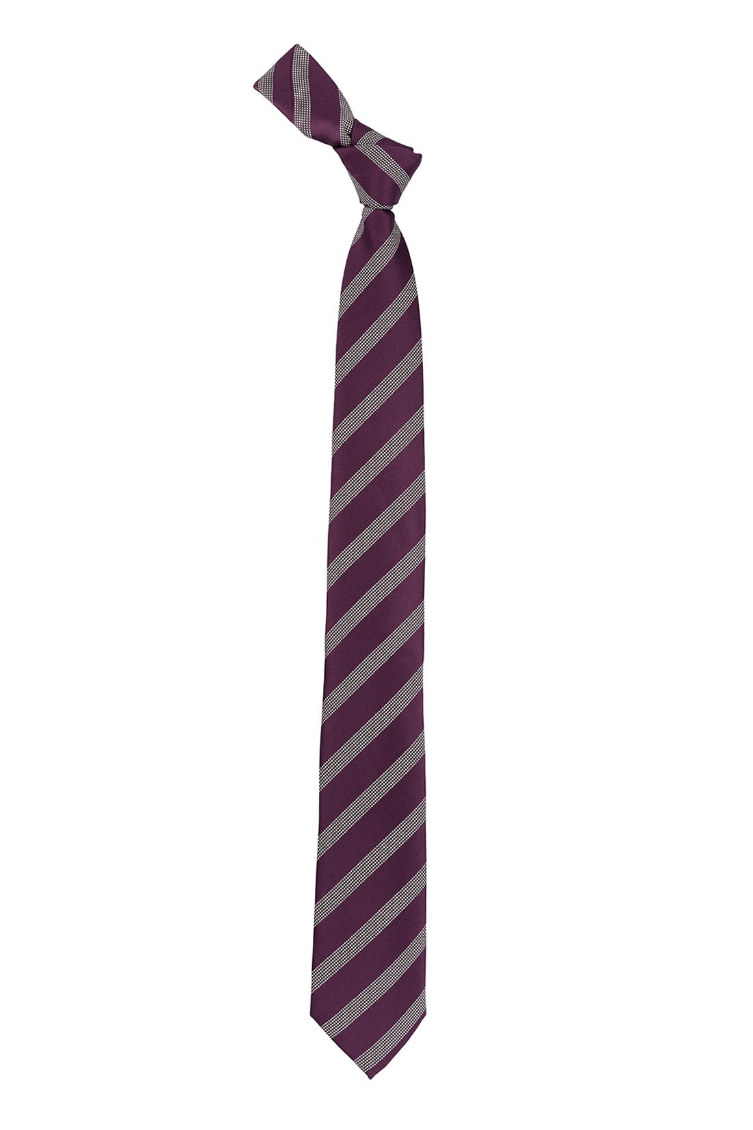 Purple Striped Microfiber Necktie for Men