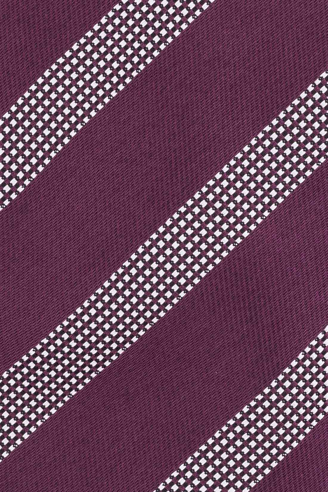 Purple Striped Microfiber Necktie for Men