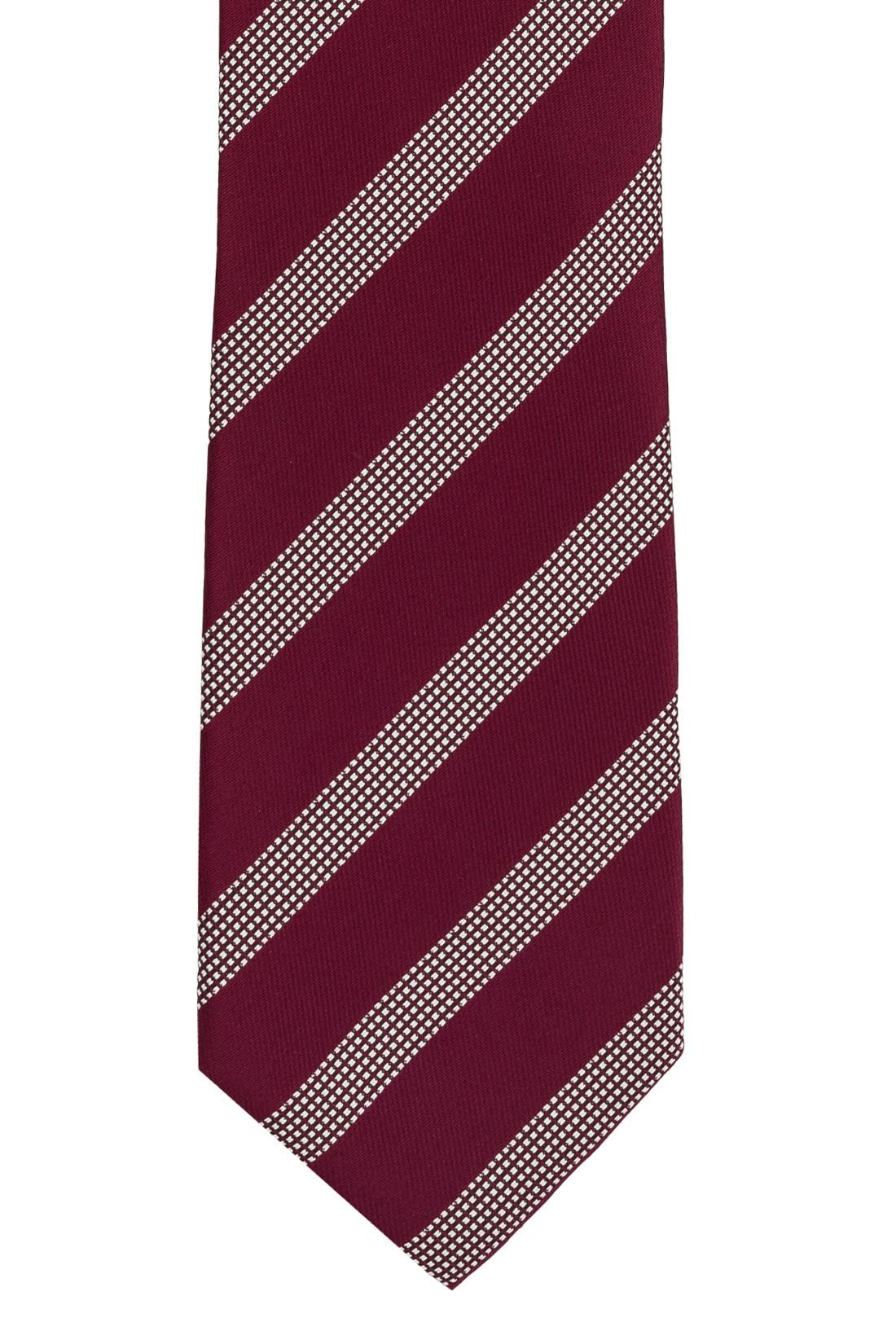 Red Striped Microfiber Necktie for Men