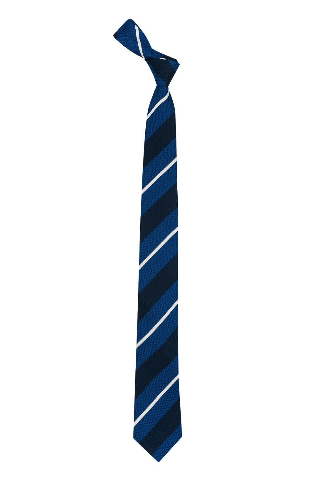 Blue Striped Microfiber Necktie for Men