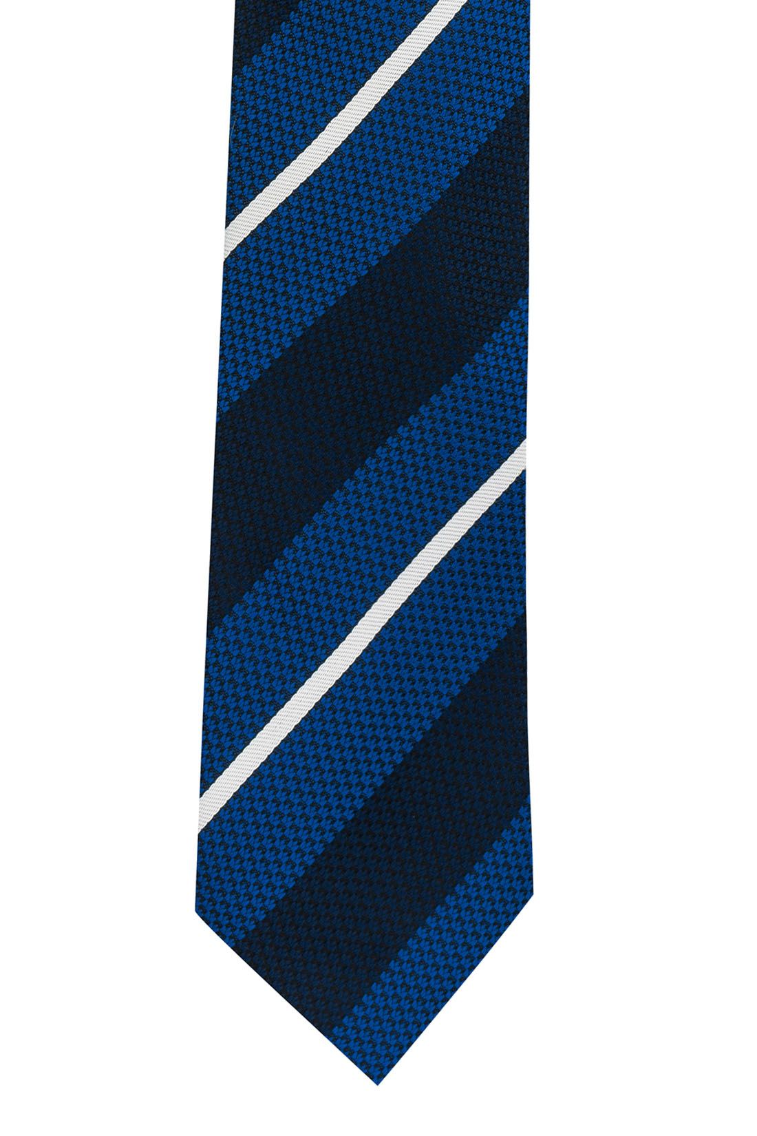 Blue Striped Microfiber Necktie for Men