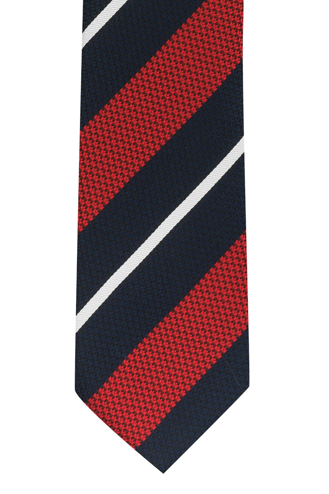 Red Striped Microfiber Necktie for Men