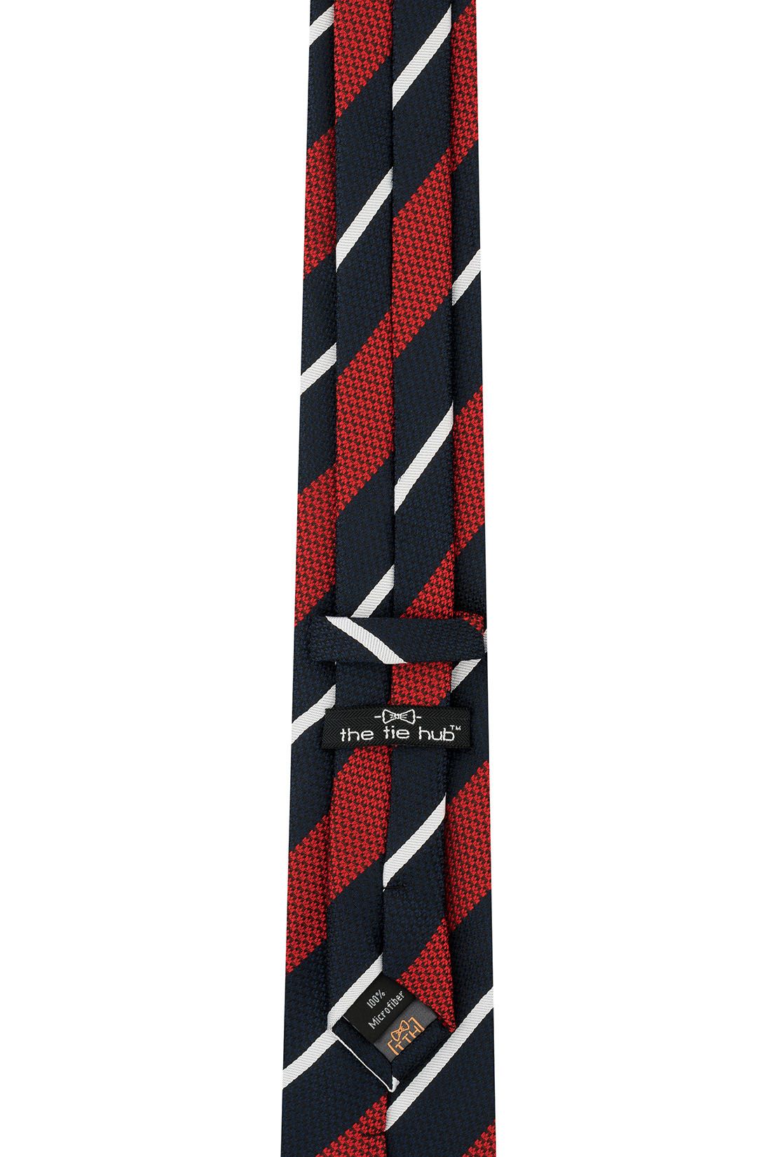 Red Striped Microfiber Necktie for Men