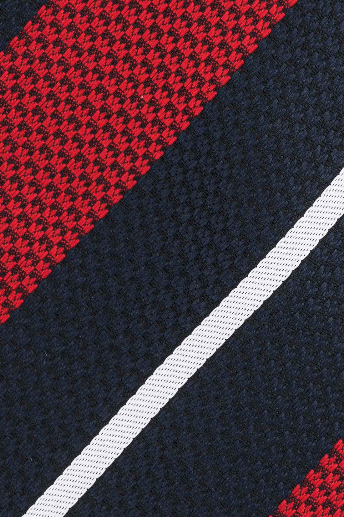 Red Striped Microfiber Necktie for Men