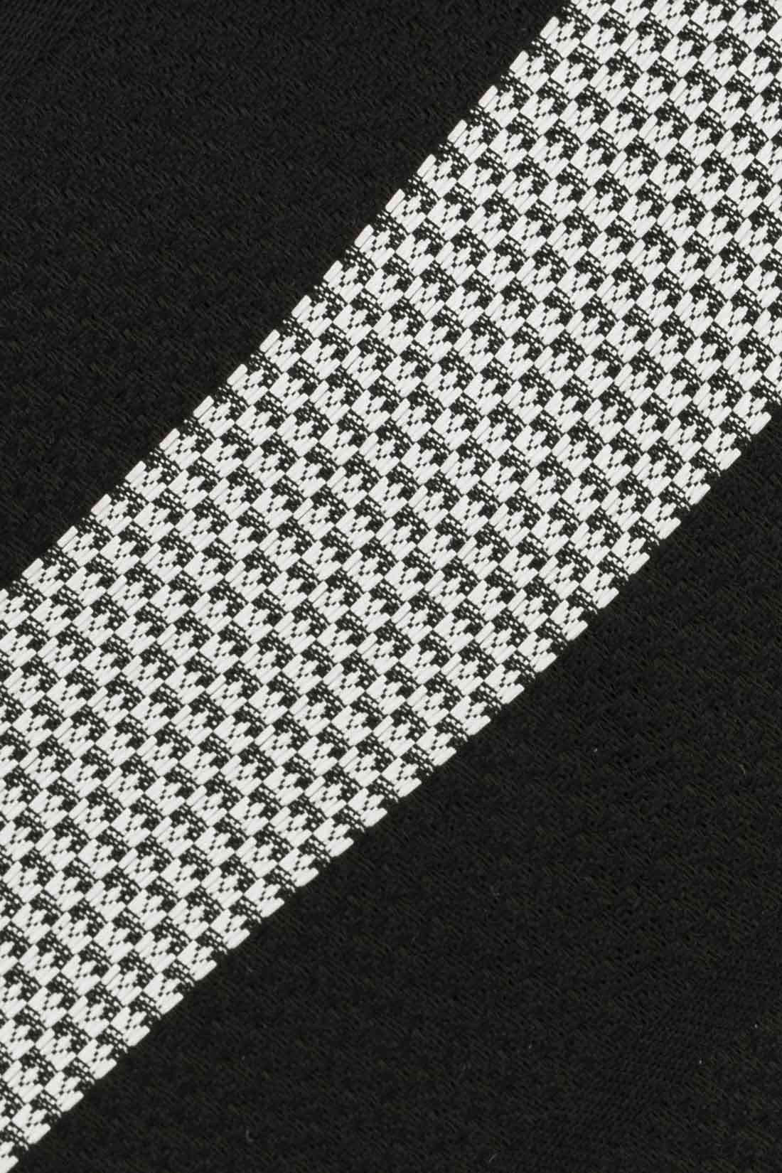 Black Striped Microfiber Necktie for Men