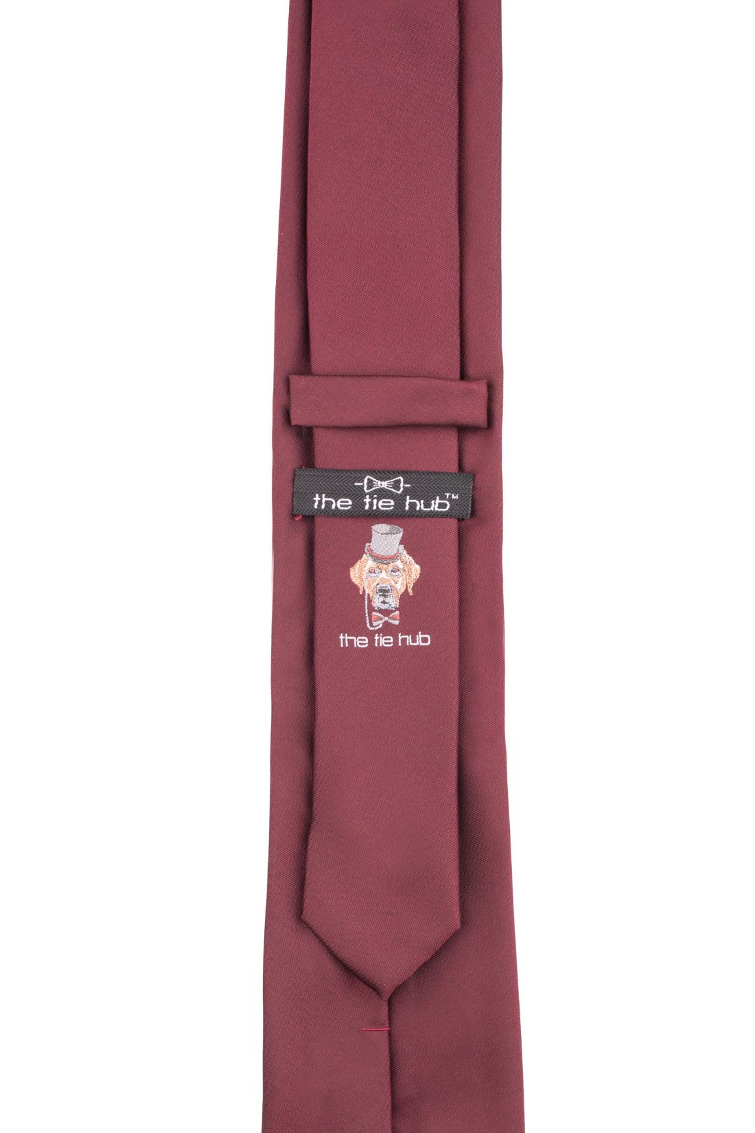 Red Solid Microfiber Necktie for Men