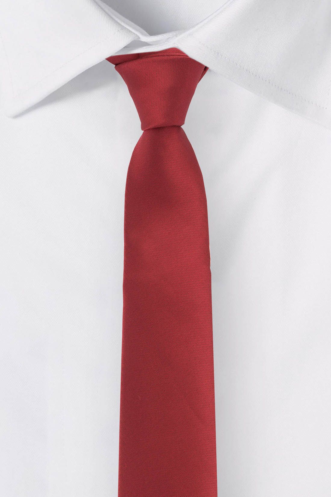Red Solid Microfiber Necktie for Men