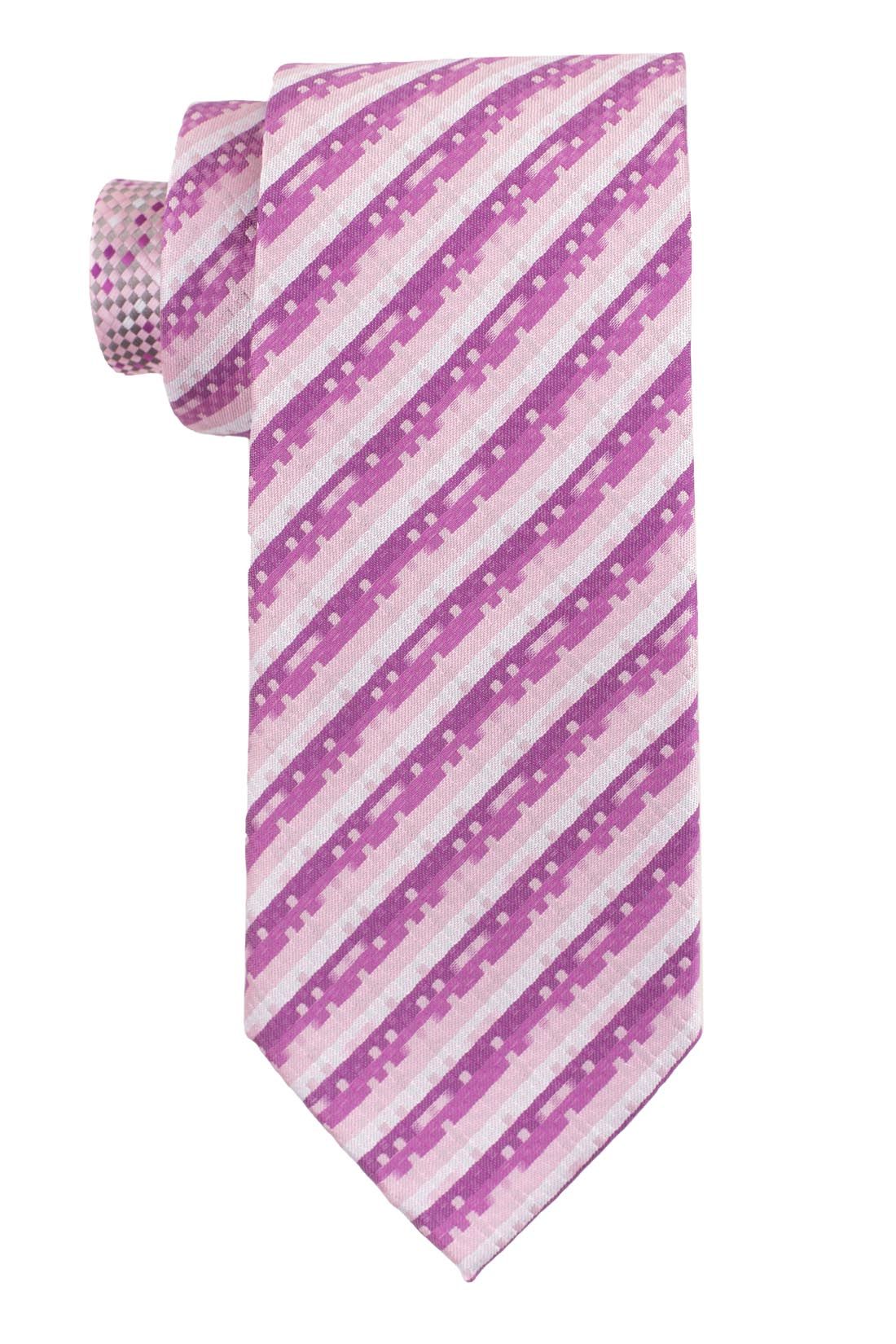 Pink Striped Silk Necktie for Men