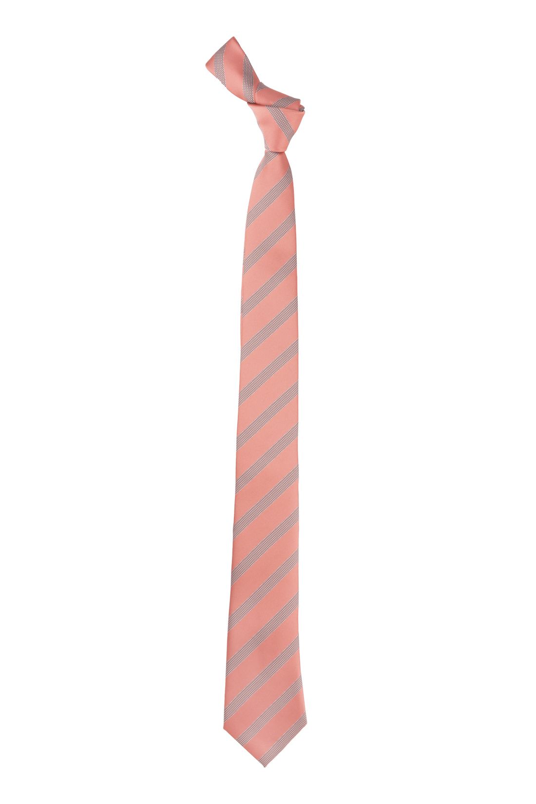 Pink Striped Microfiber Necktie for Men