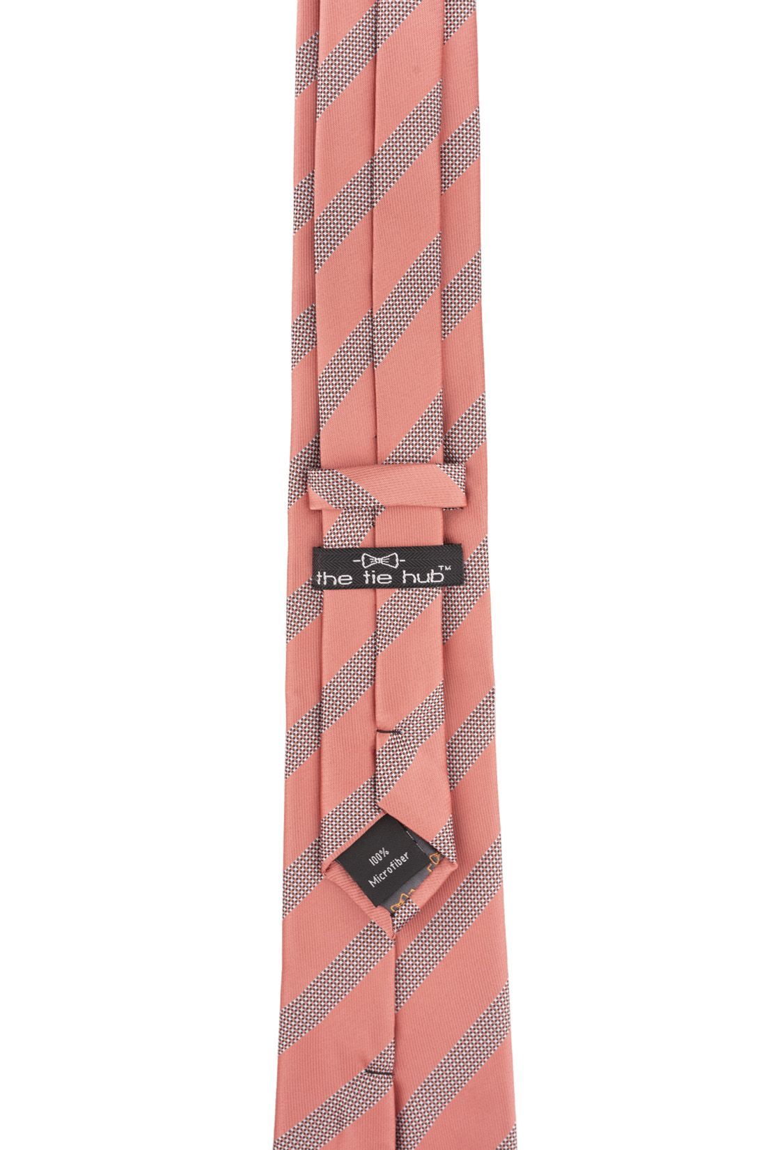 Pink Striped Microfiber Necktie for Men