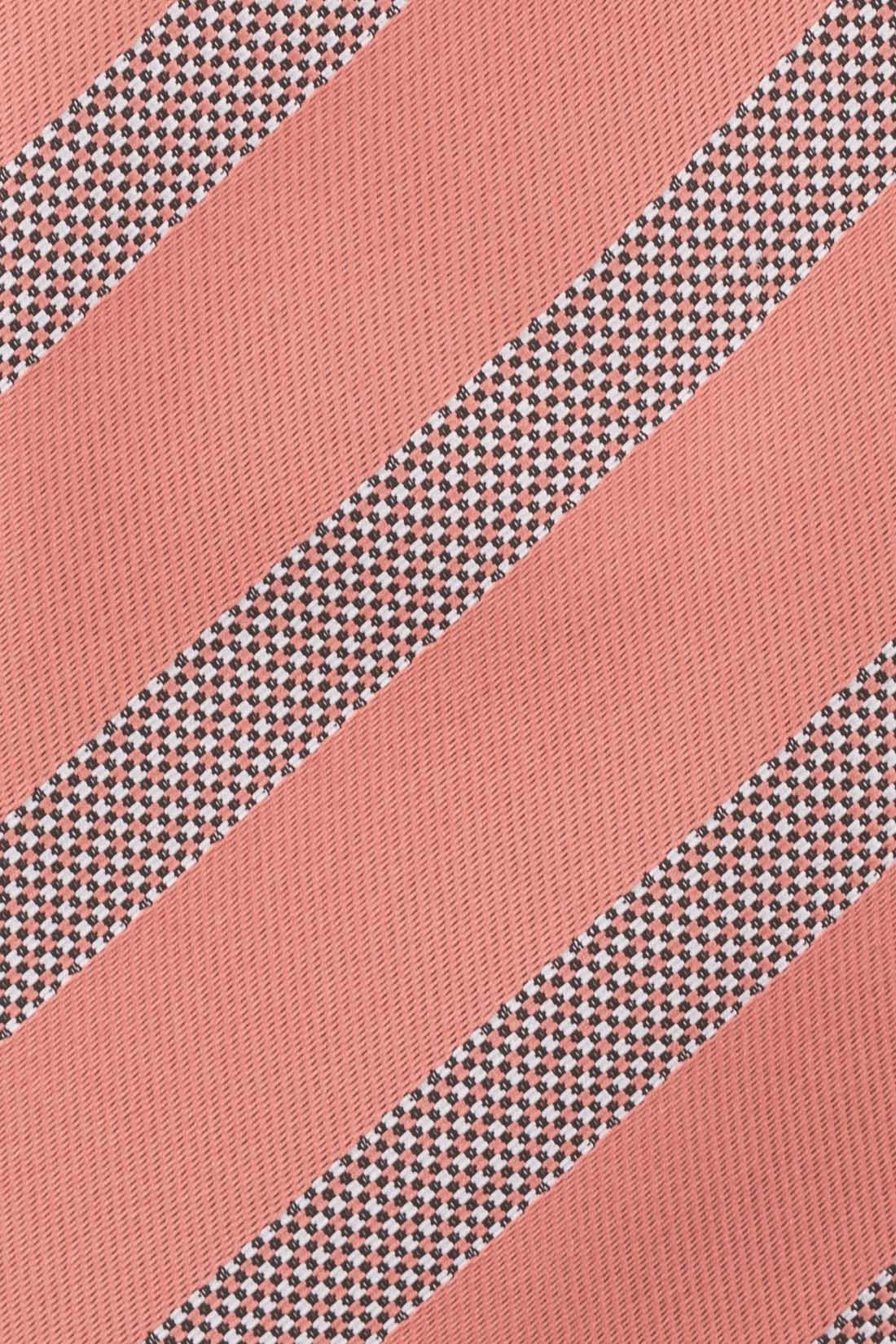 Pink Striped Microfiber Necktie for Men