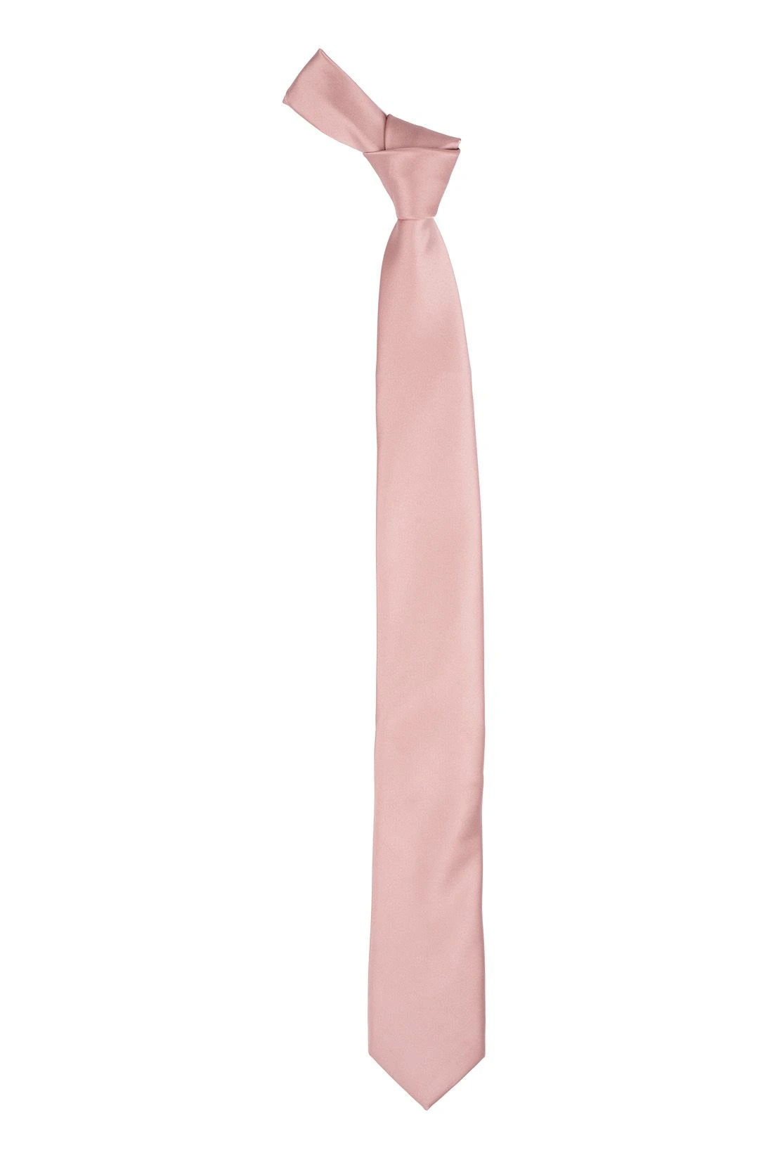 Pink Solid Microfiber Necktie for Men