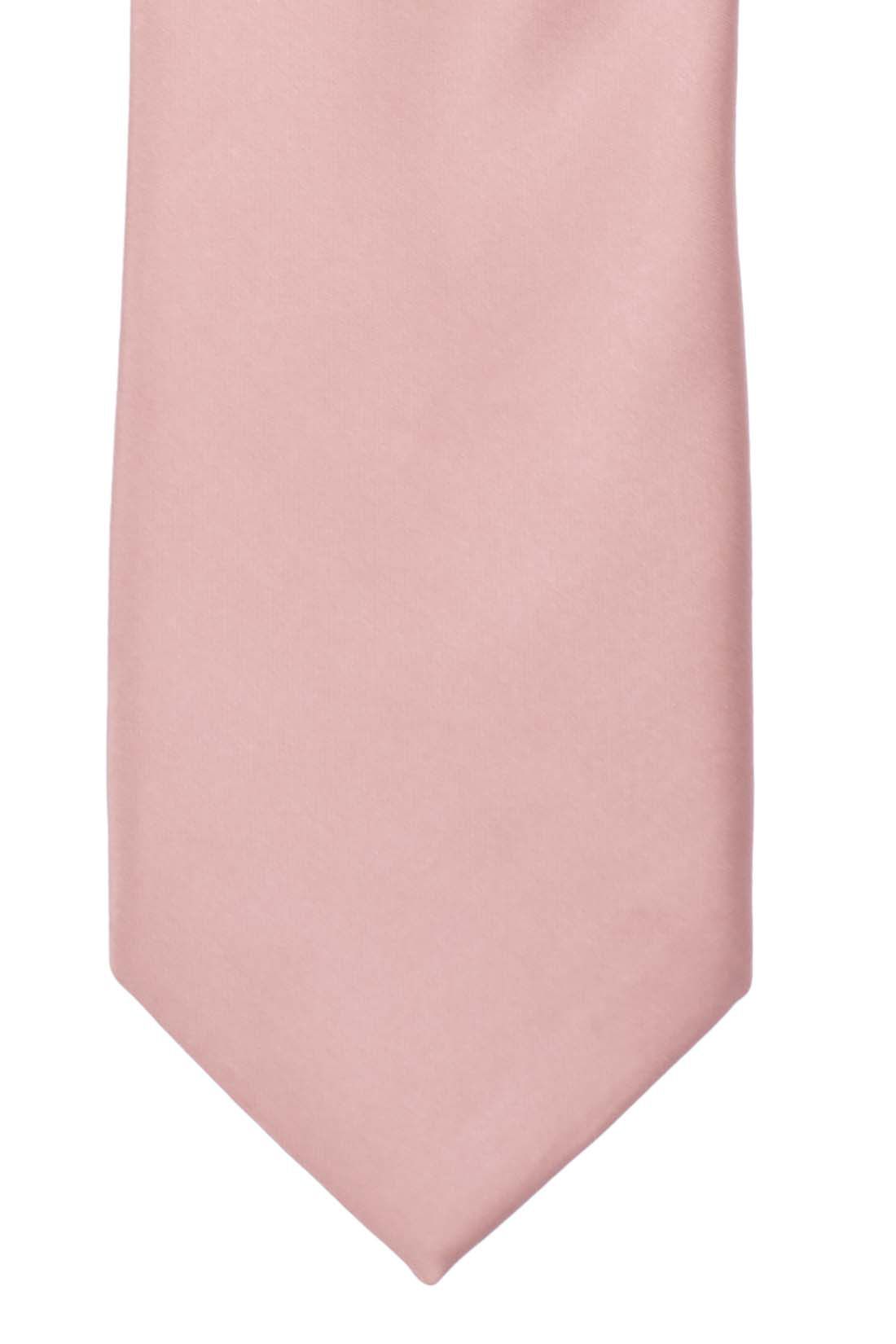Pink Solid Microfiber Necktie for Men