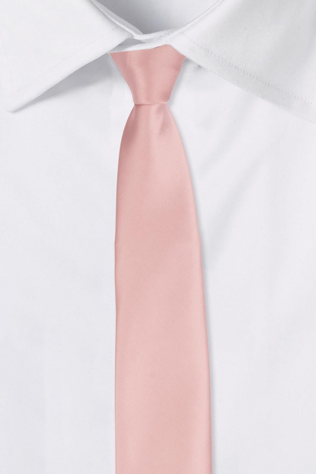 Pink Solid Microfiber Necktie for Men