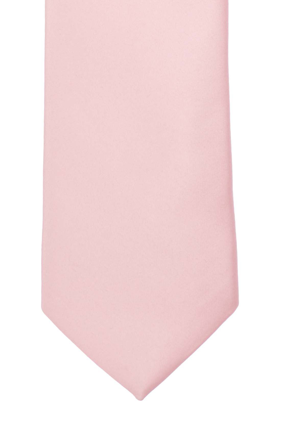 Pink Solid Microfiber Necktie for Men