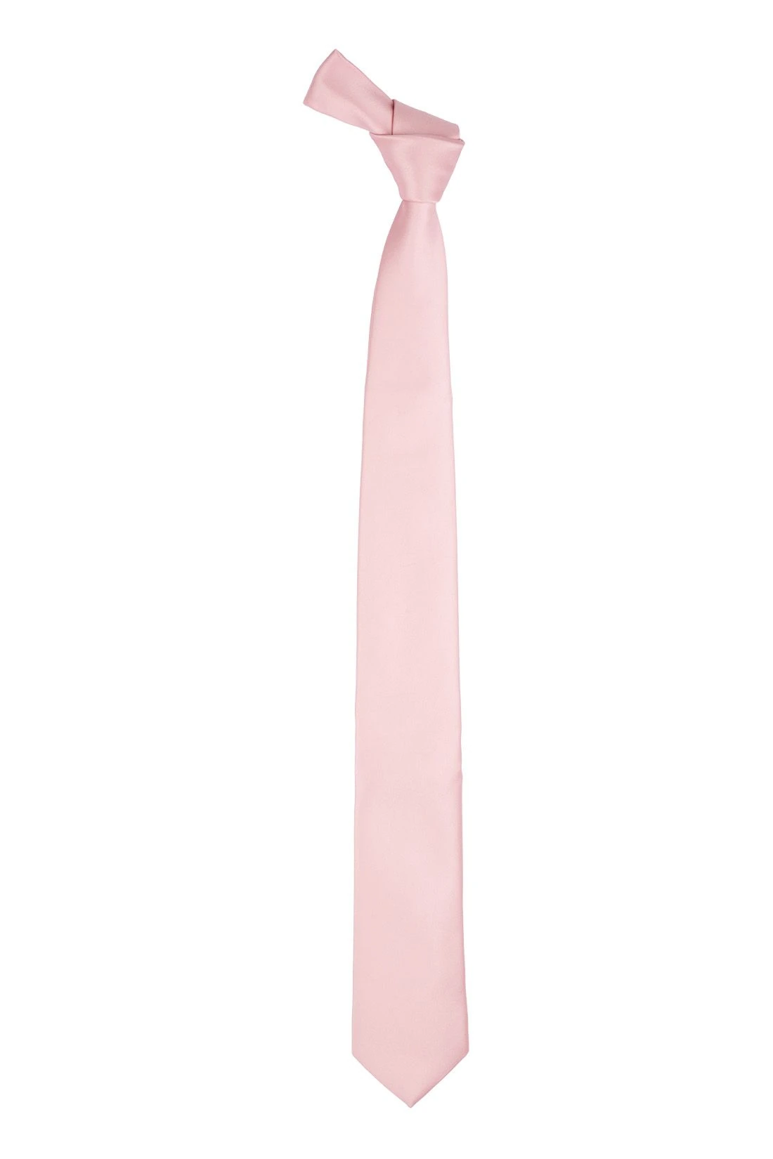 Pink Solid Microfiber Necktie for Men