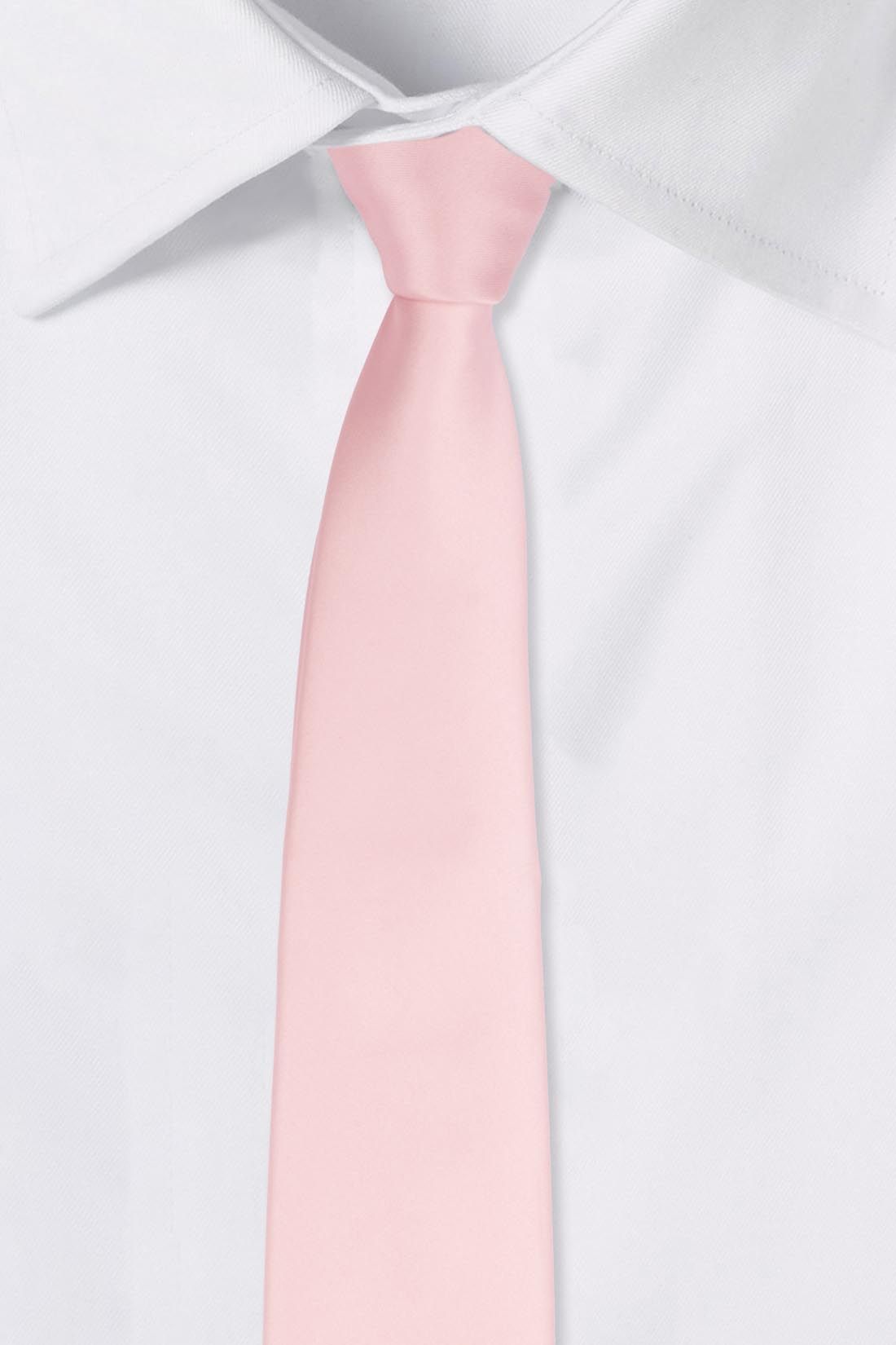 Pink Solid Microfiber Necktie for Men
