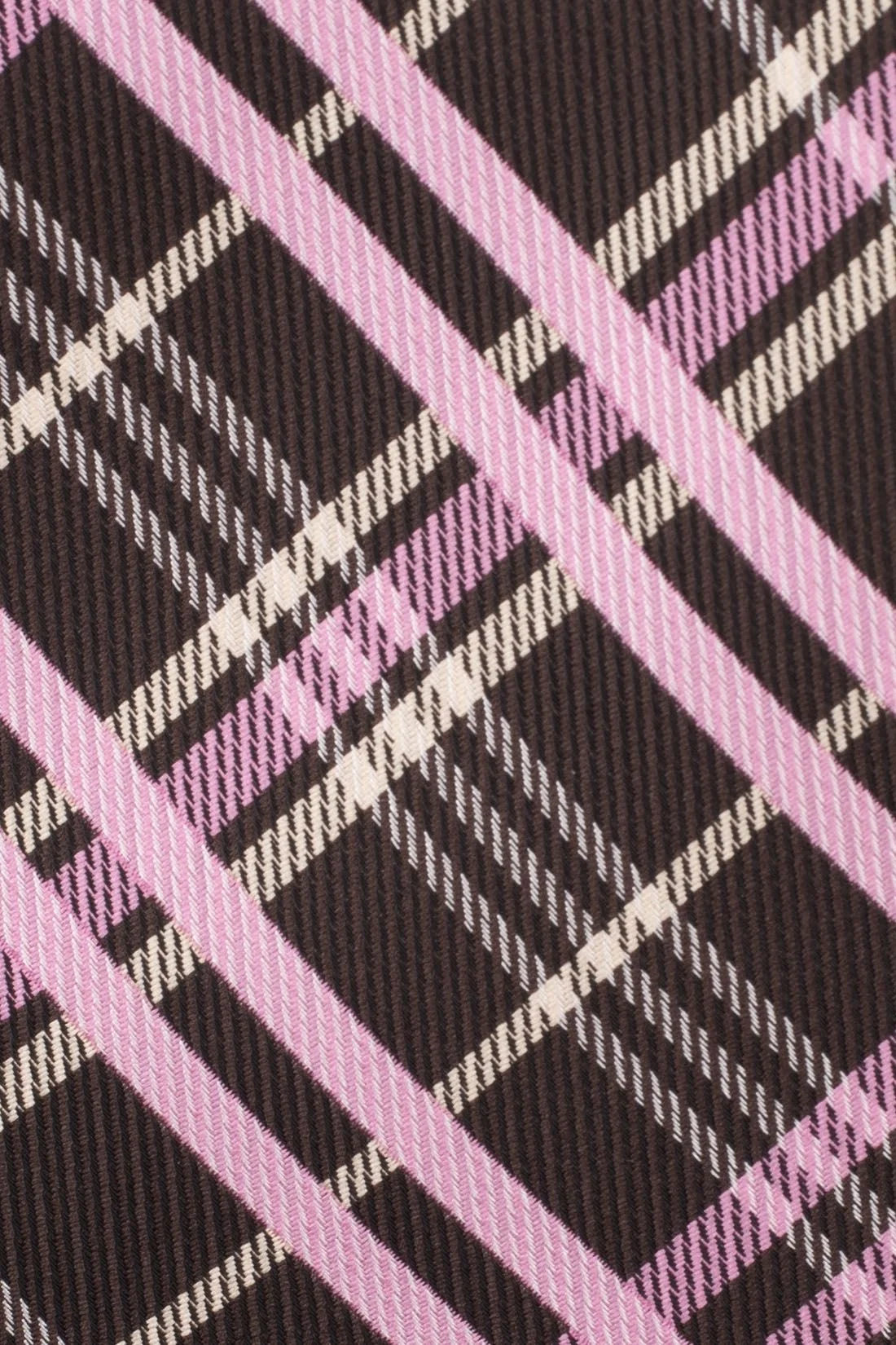 Brown Checkered Microfiber Necktie for Men
