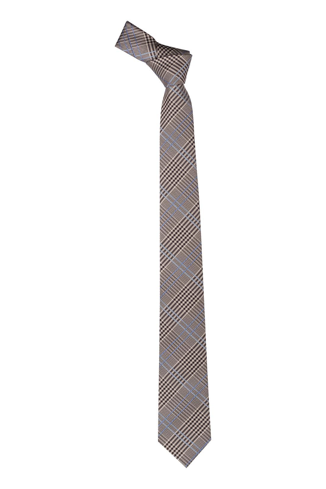 Yellow Checkered Microfiber Necktie for Men