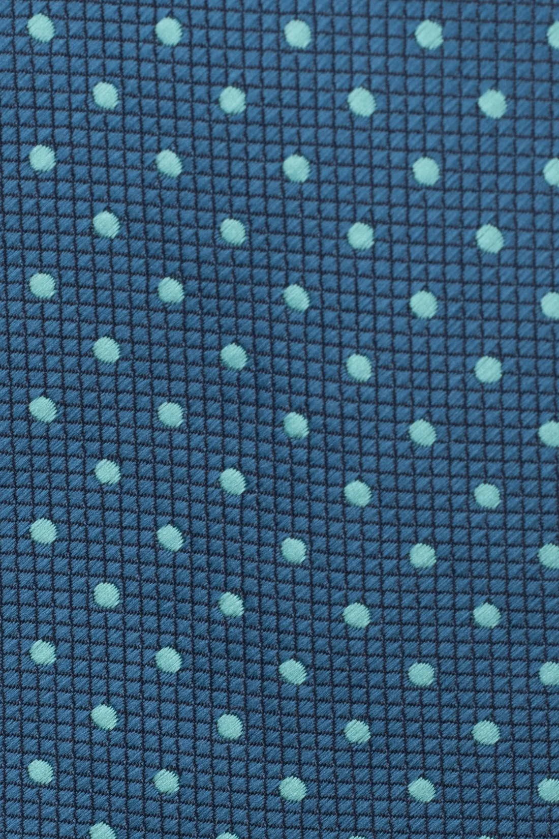 Blue Polka Dot Microfiber Necktie for Men