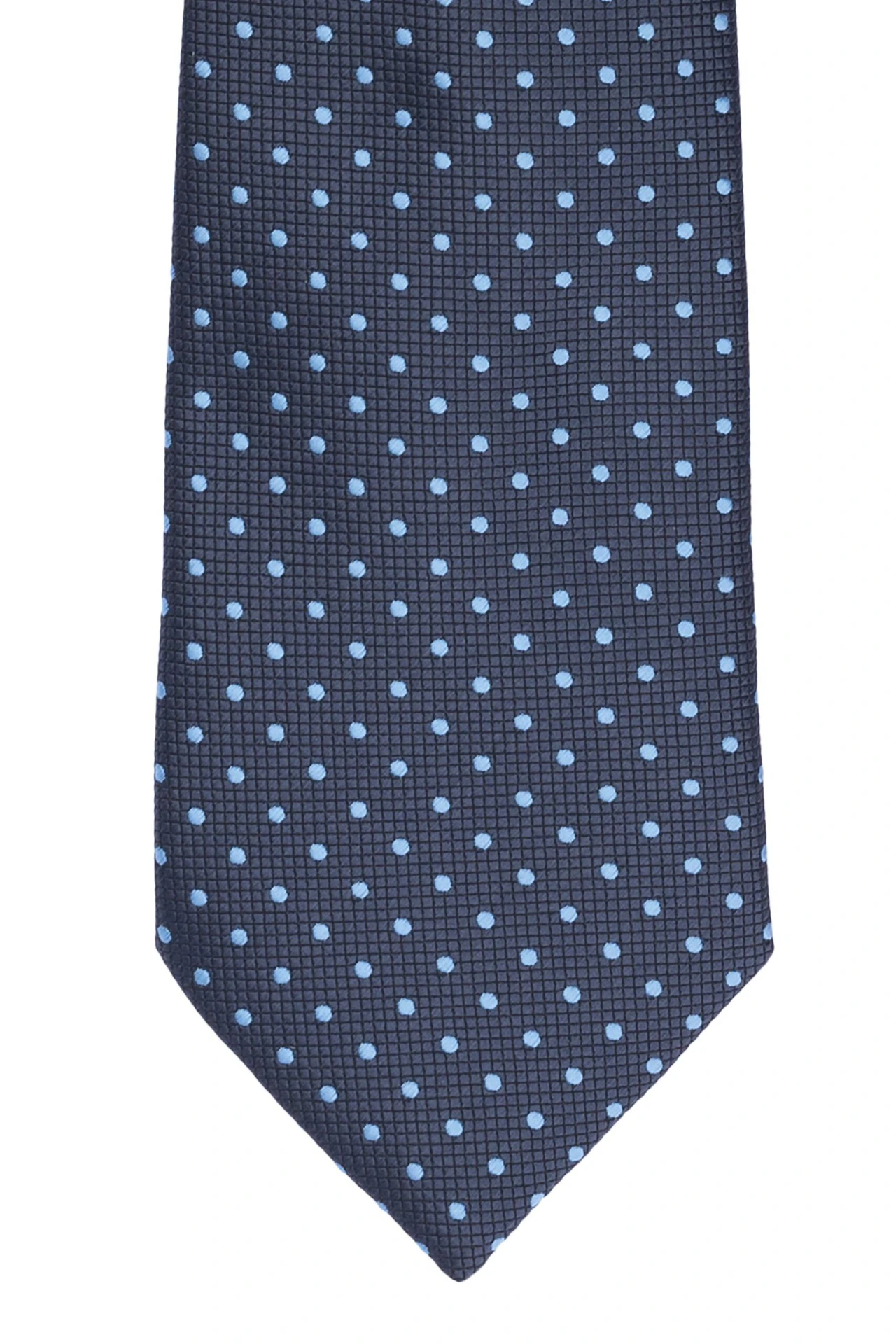 Blue Polka Dot Microfiber Necktie for Men