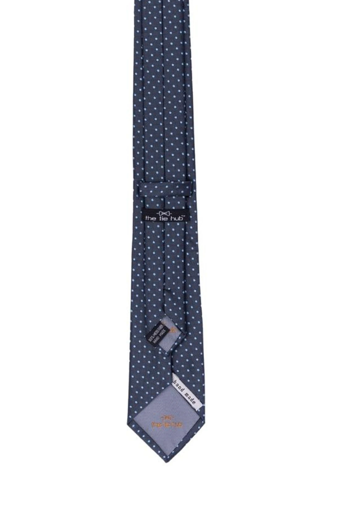 Blue Polka Dot Microfiber Necktie for Men