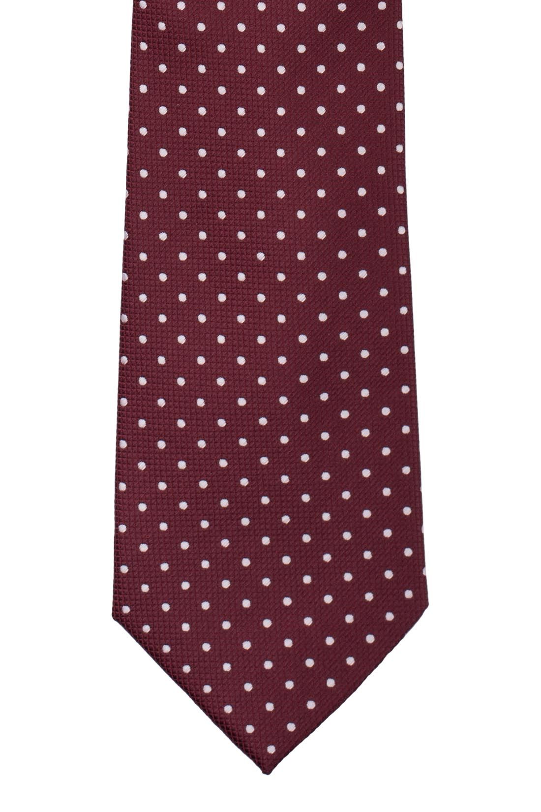 Red Polka Dot Microfiber Necktie for Men