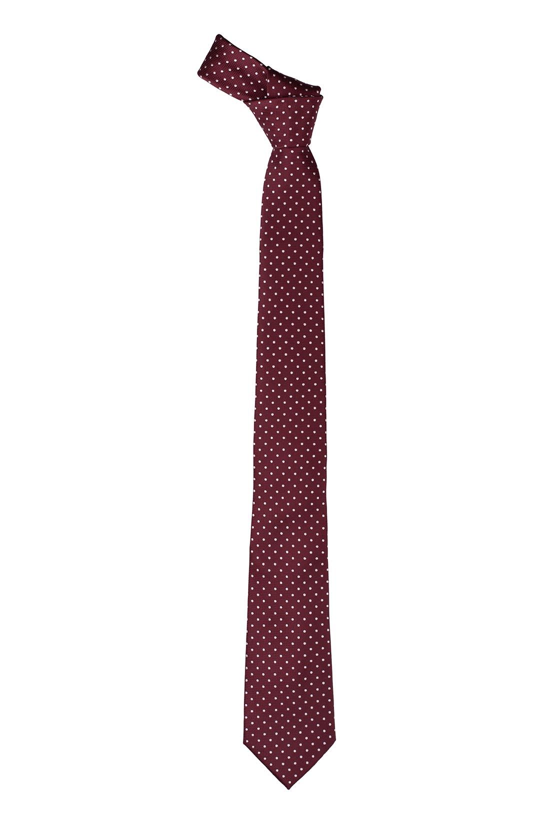 Red Polka Dot Microfiber Necktie for Men