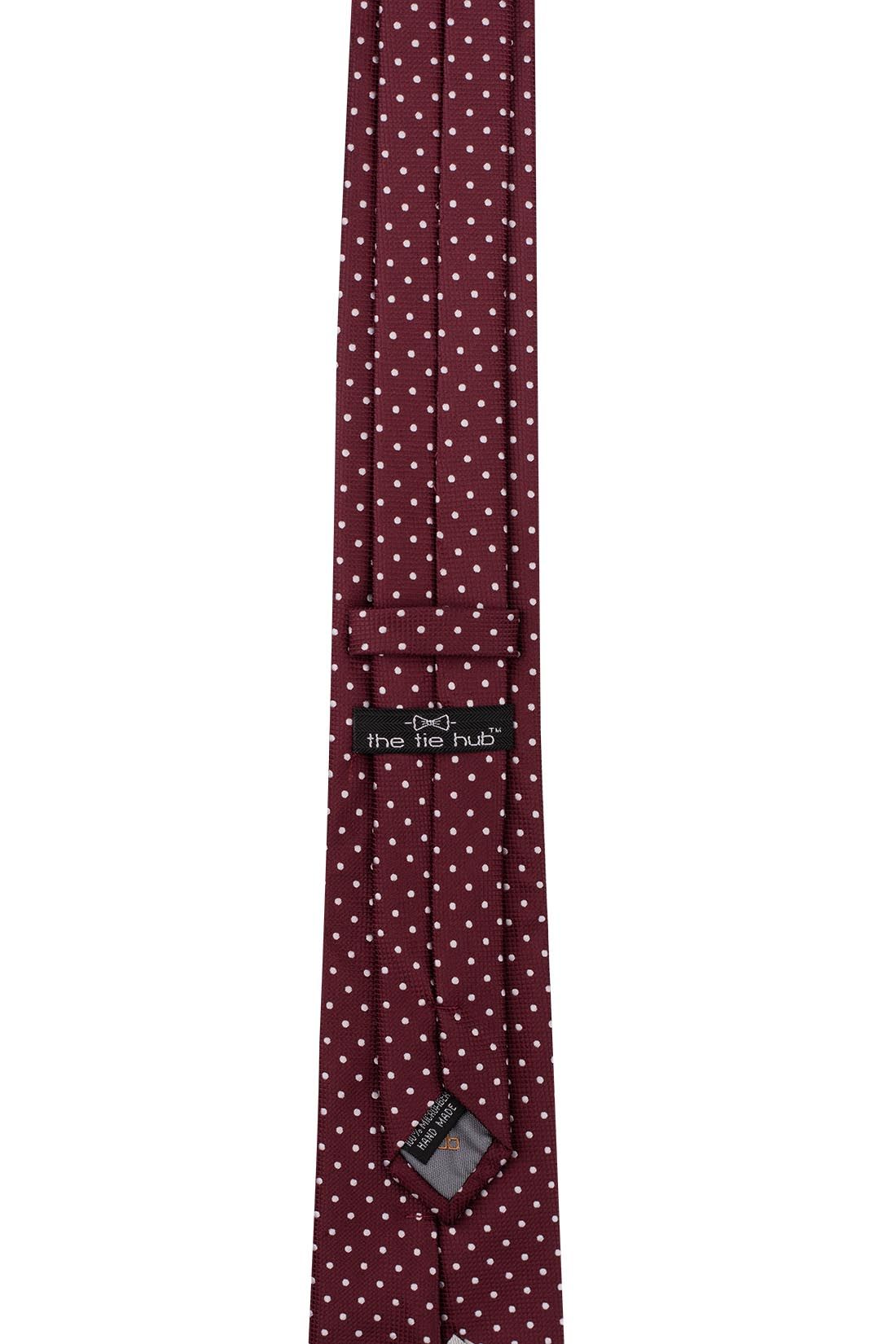 Red Polka Dot Microfiber Necktie for Men