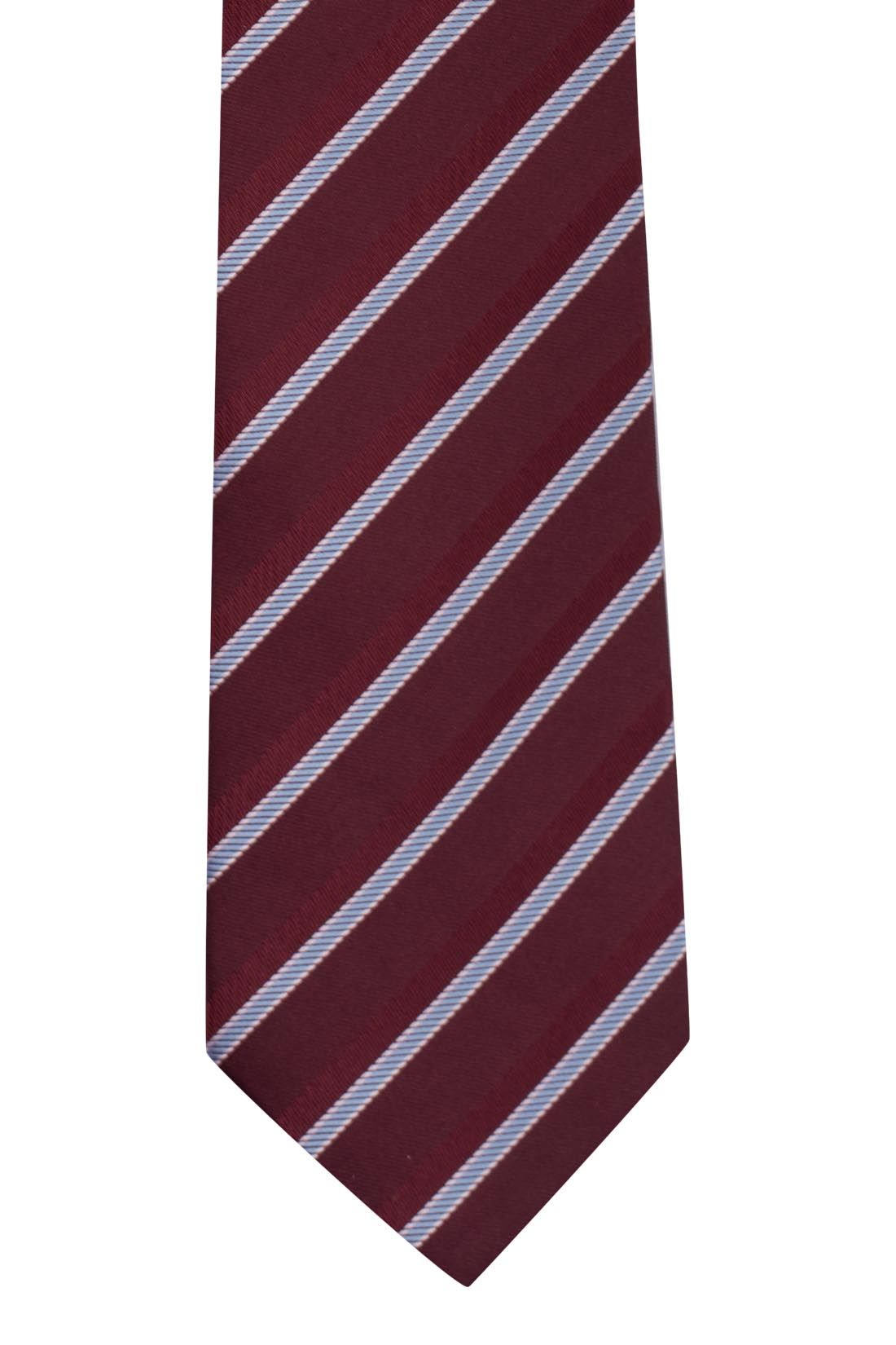 Red Striped Microfiber Necktie for Men