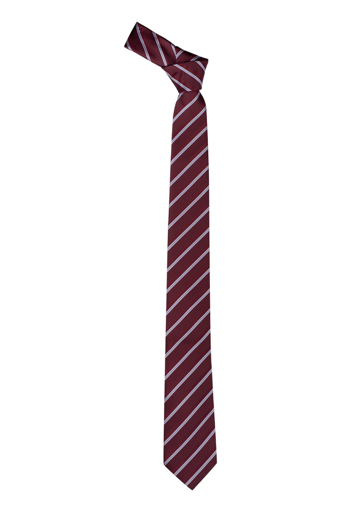 Red Striped Microfiber Necktie for Men