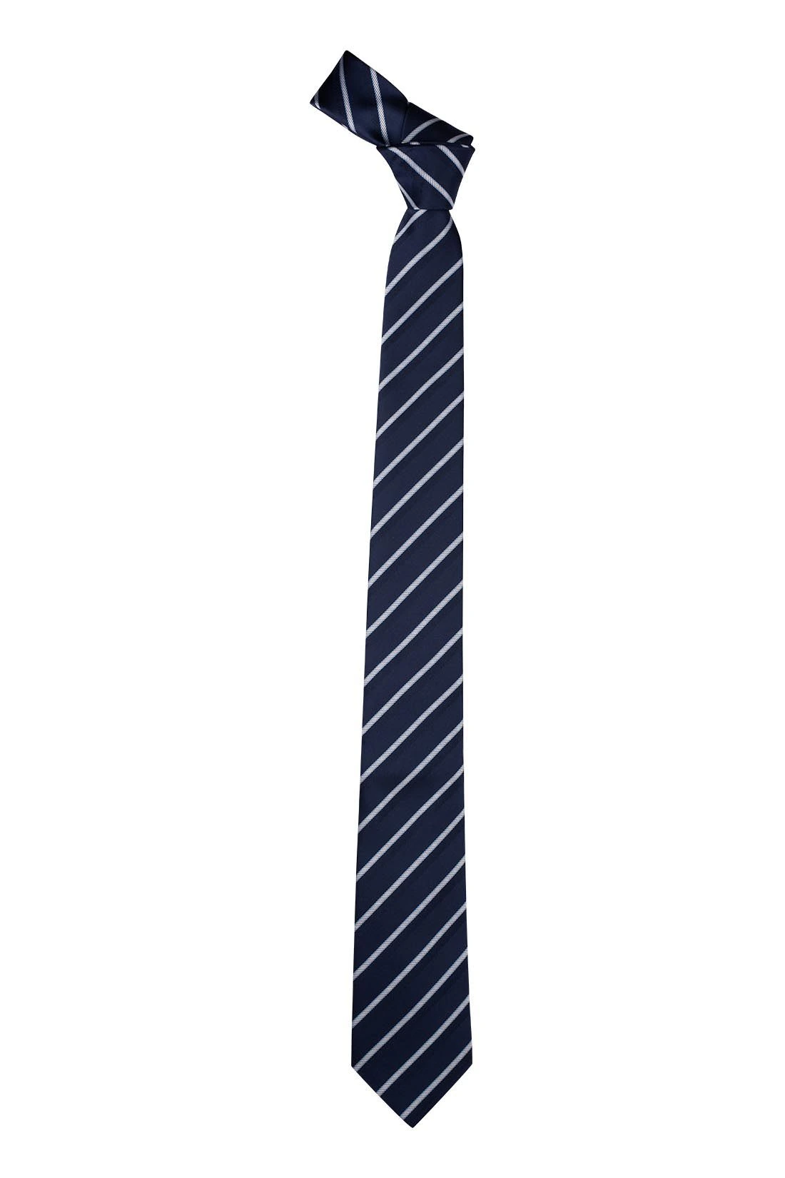 Blue Striped Microfiber Necktie for Men
