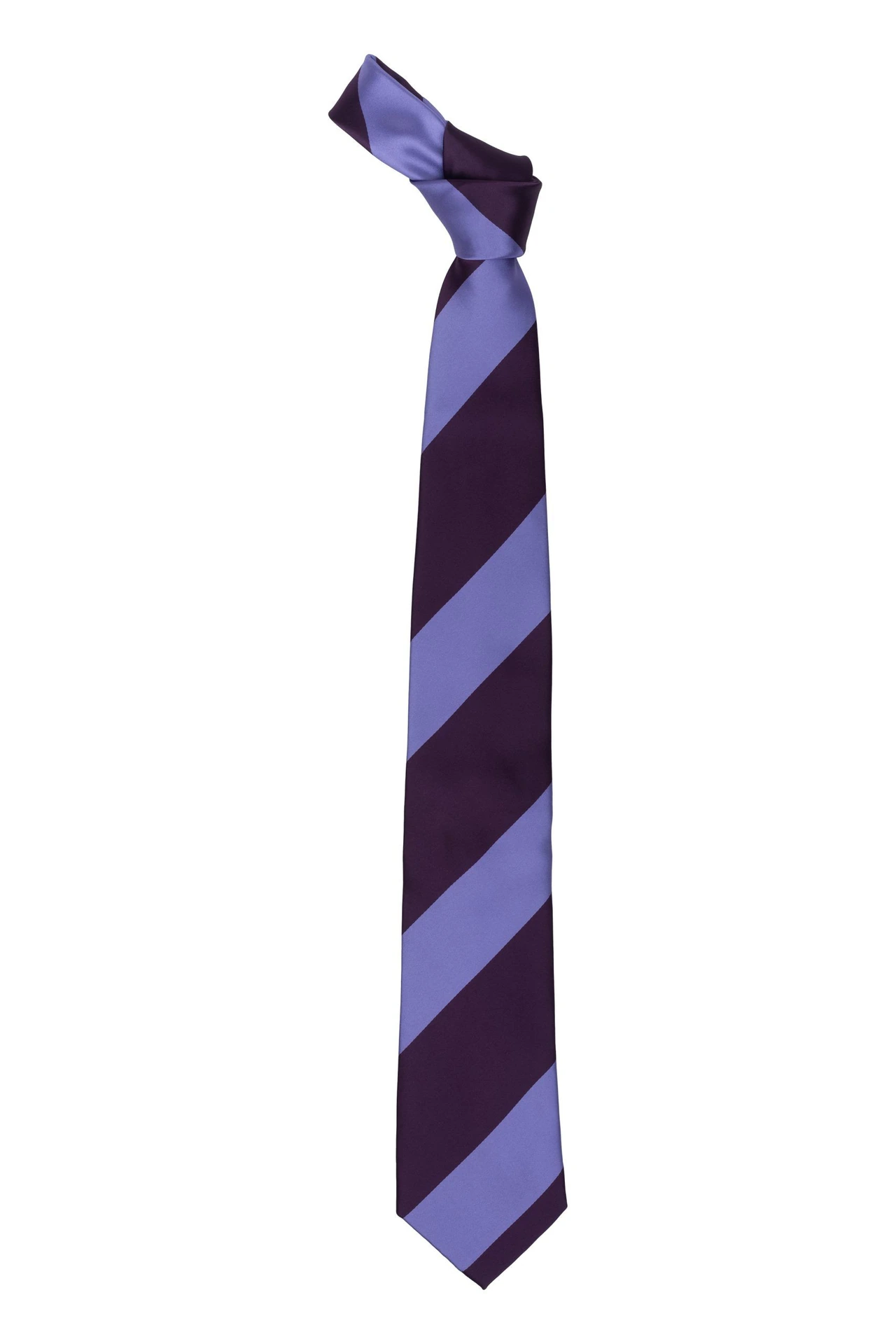 Purple Striped Silk Necktie for Men