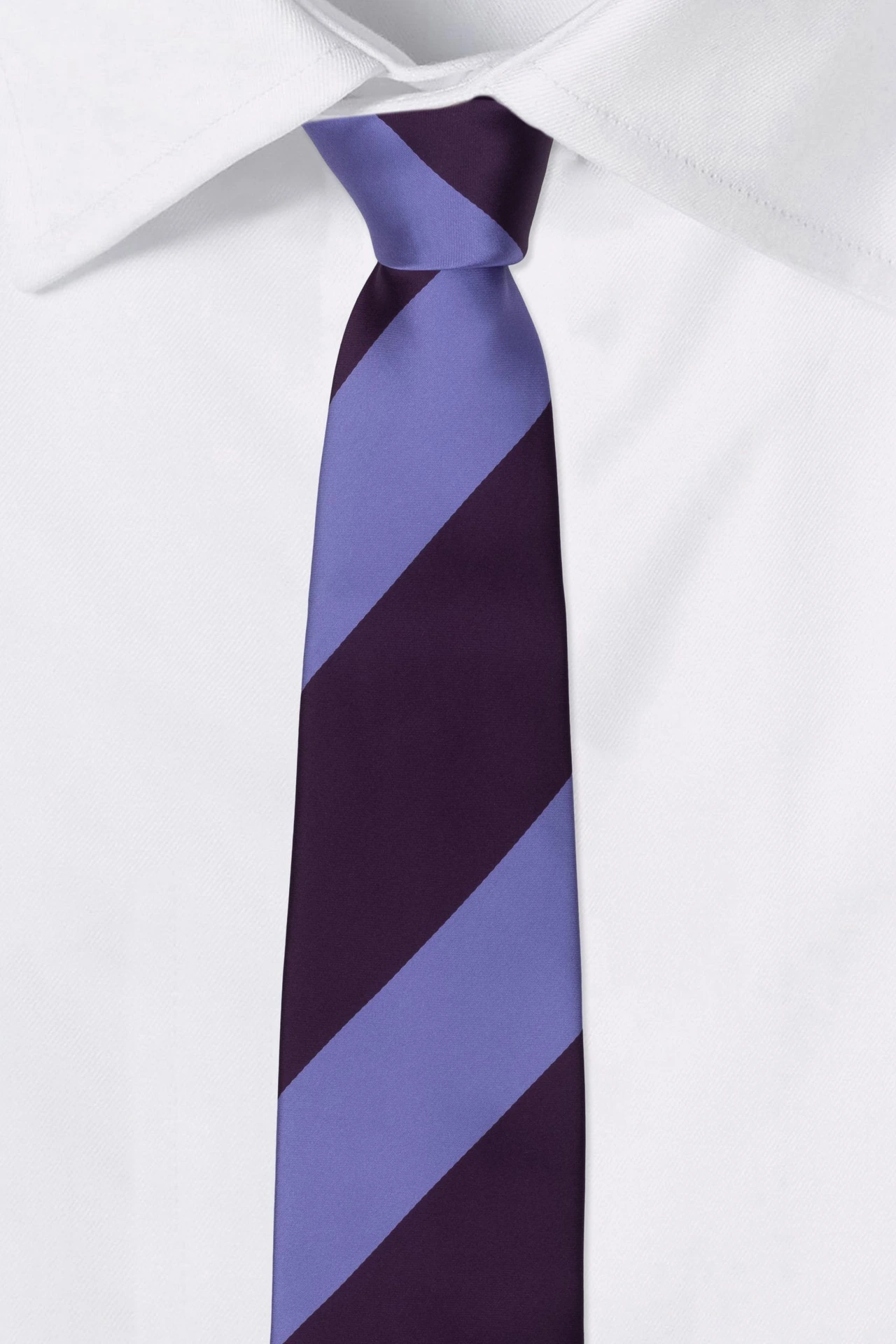 Purple Striped Silk Necktie for Men