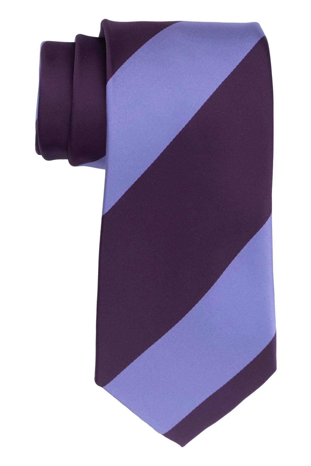 Purple Striped Silk Necktie for Men