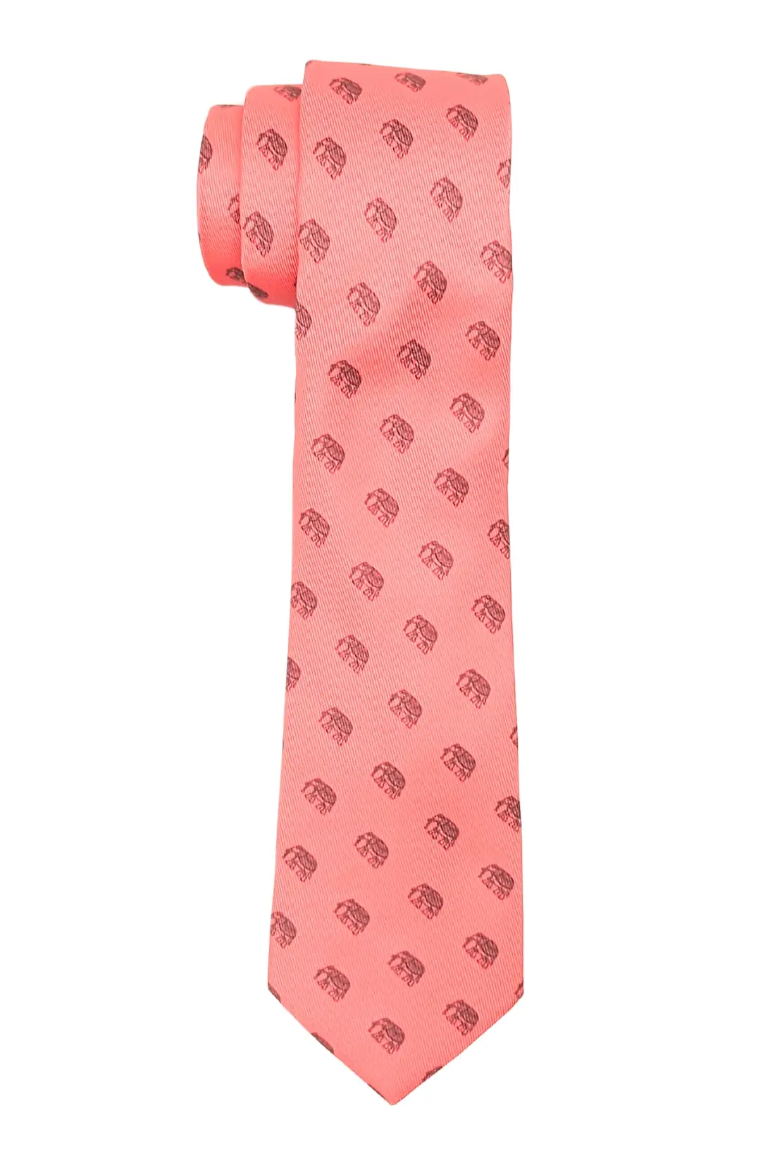 Red Conversational Microfiber Necktie for Men