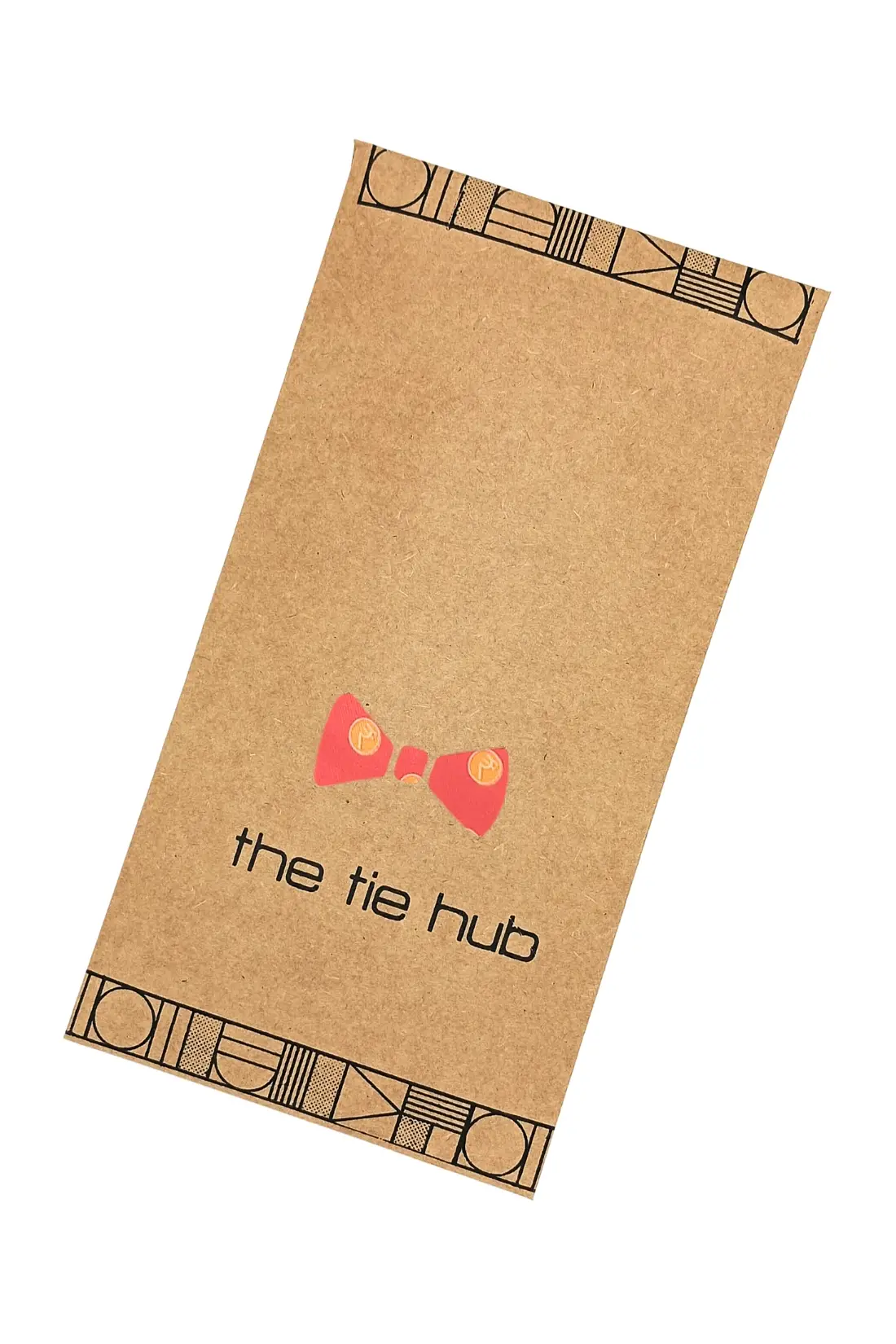 Orange Conversational Microfiber Necktie for Men