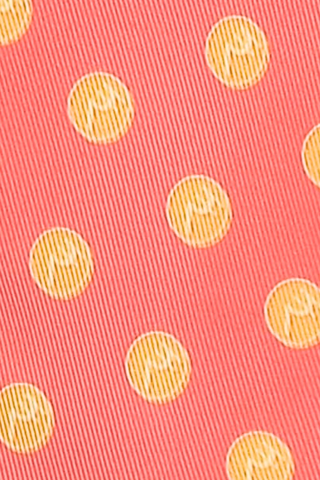 Orange Conversational Microfiber Necktie for Men