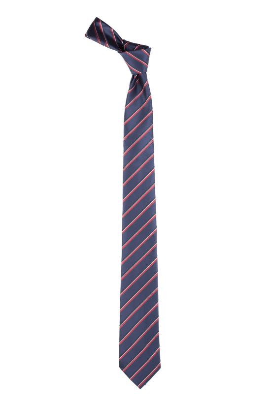 Blue Striped Microfiber Necktie for Men