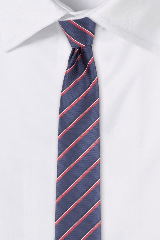 Blue Striped Microfiber Necktie for Men