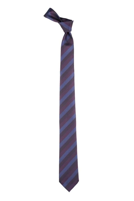 Purple Striped Microfiber Necktie for Men