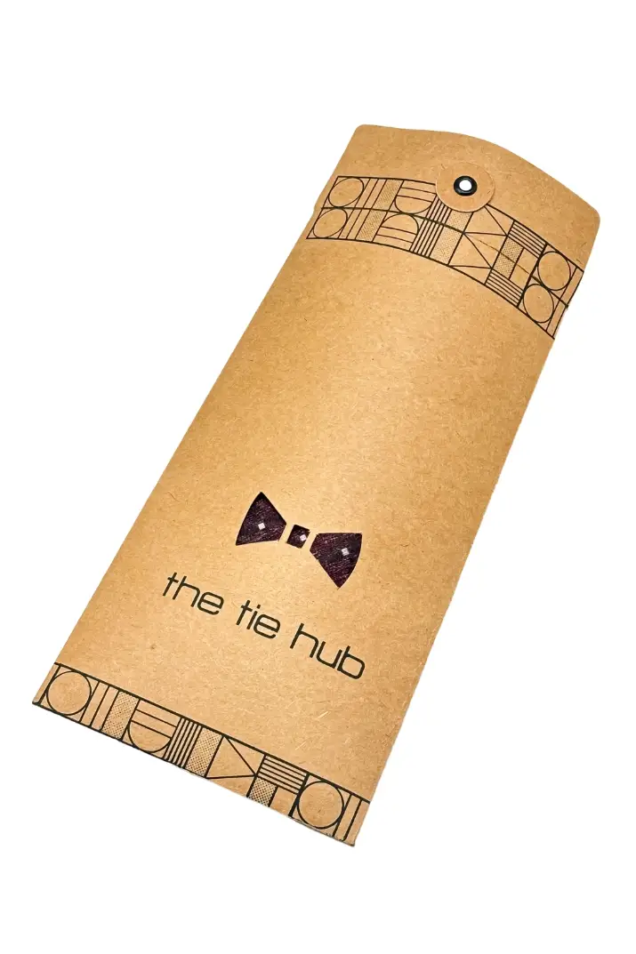 Red Geometric Microfiber Necktie for Men