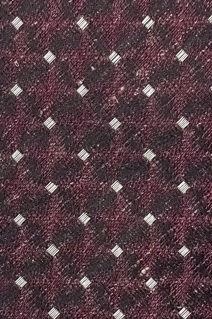 Red Geometric Microfiber Necktie for Men
