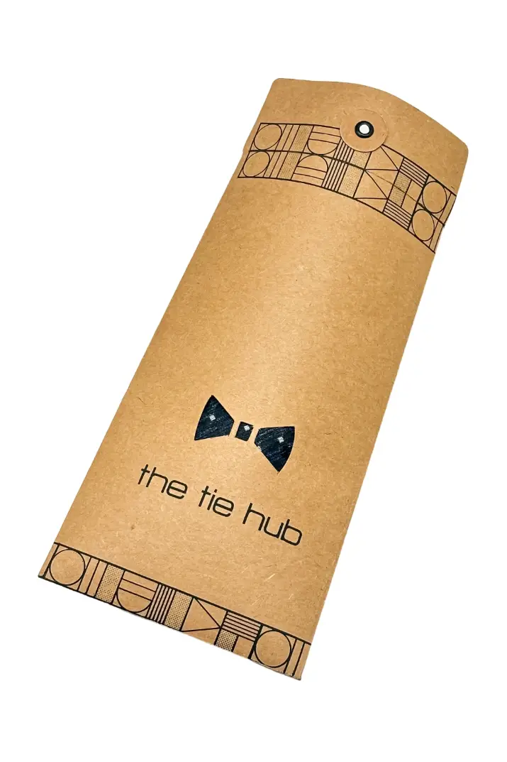 Blue Geometric Microfiber Necktie for Men