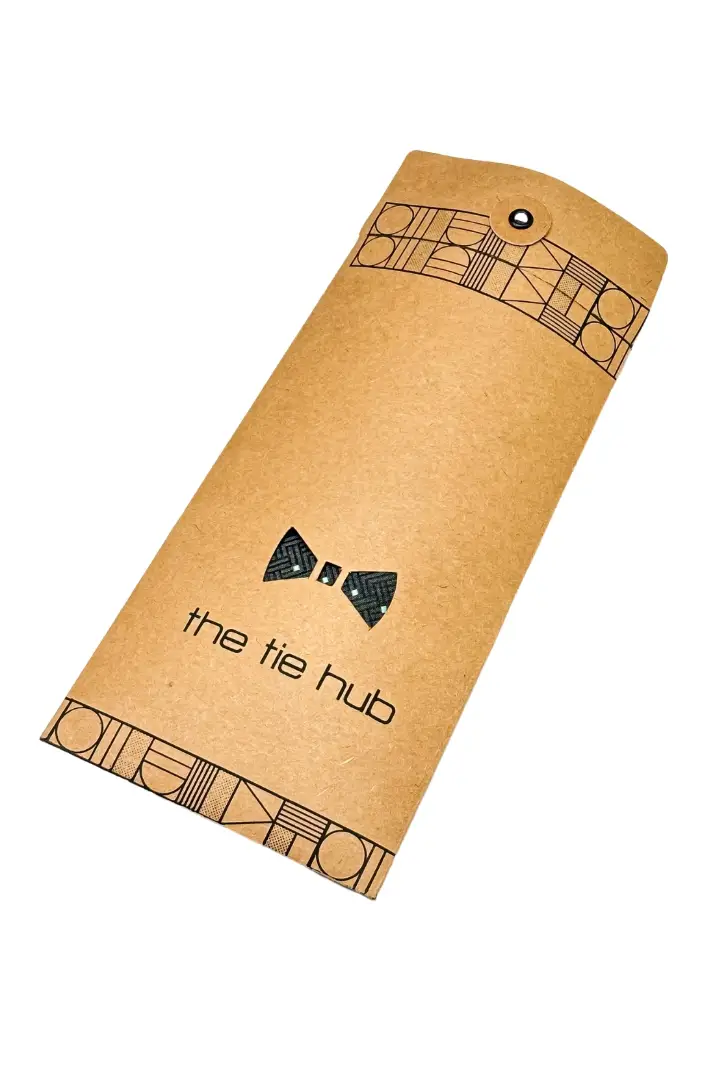 Grey Geometric Microfiber Necktie for Men
