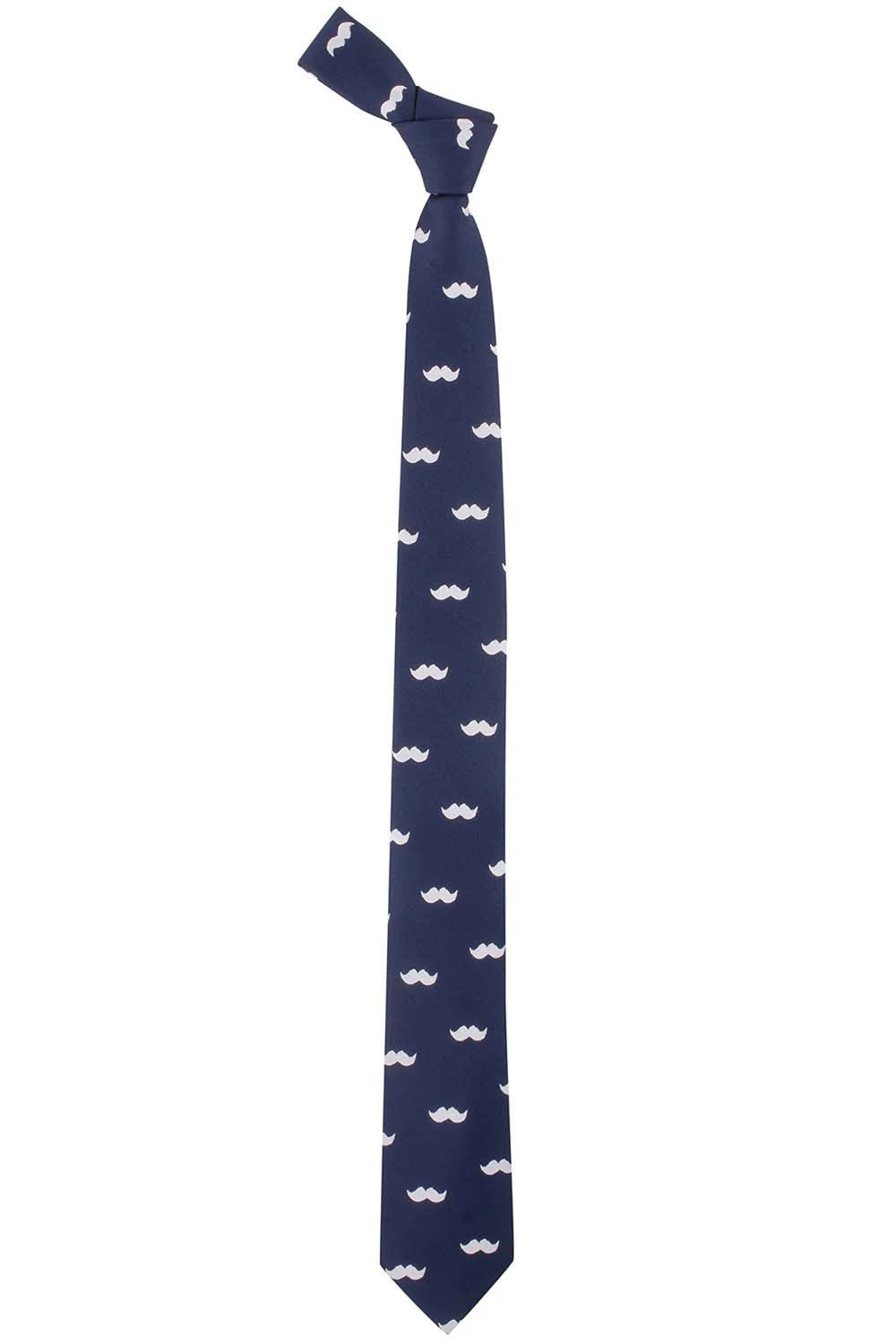 Blue Conversational Microfiber Necktie for Men