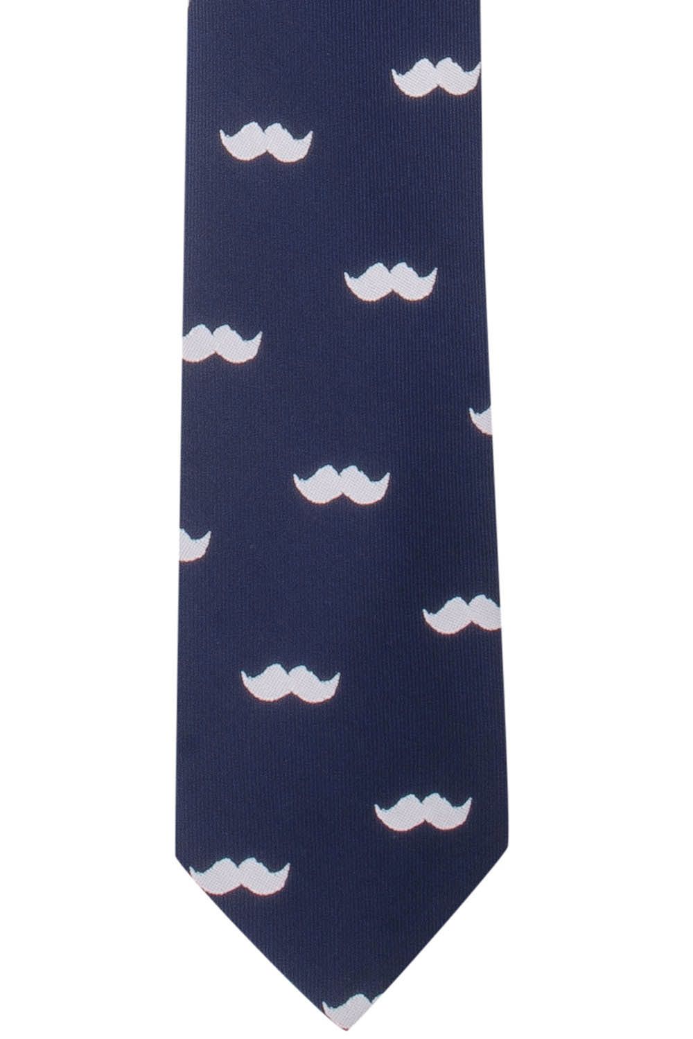 Blue Conversational Microfiber Necktie for Men