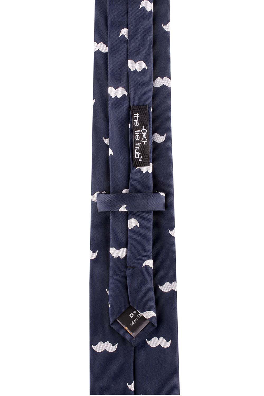 Blue Conversational Microfiber Necktie for Men