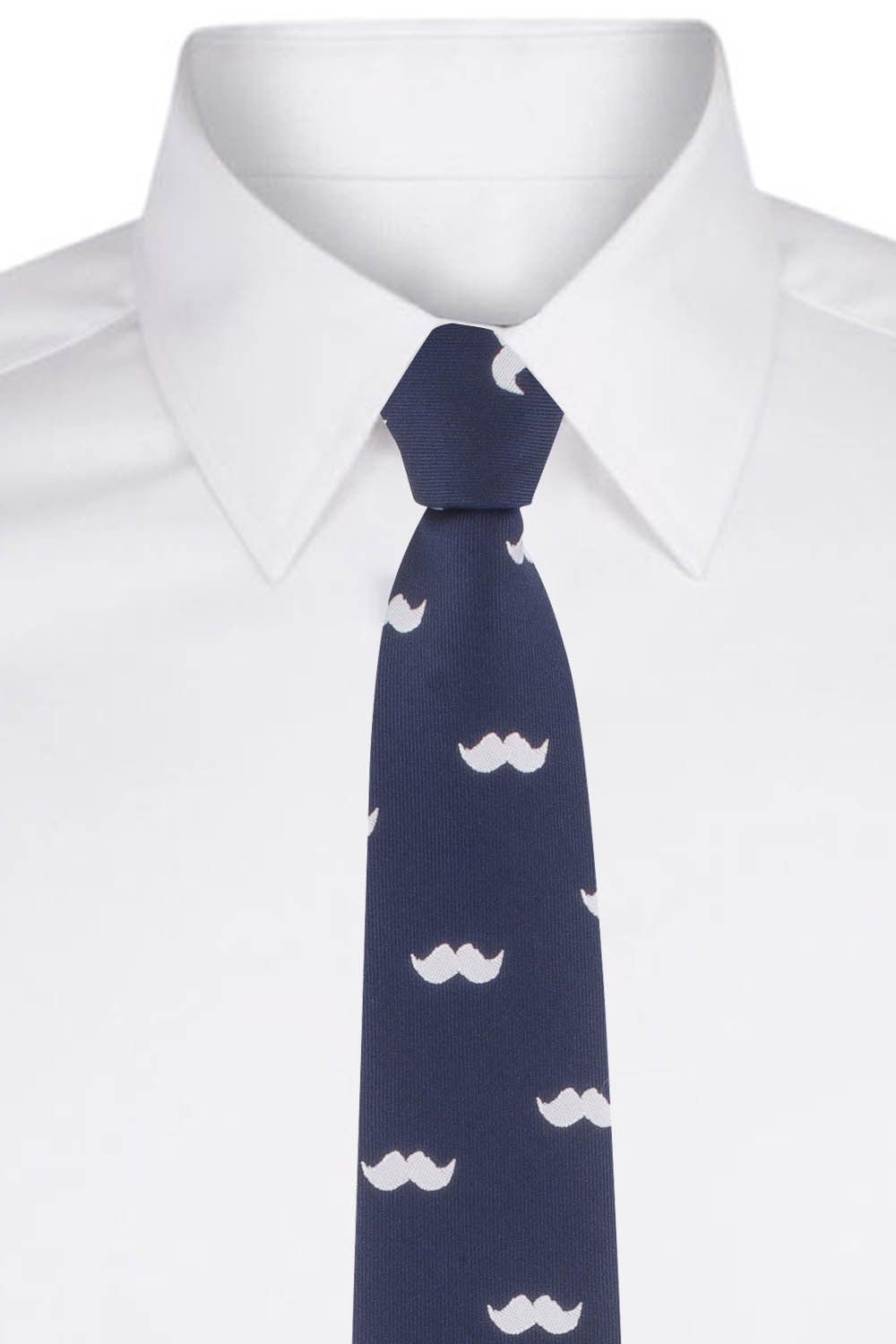 Blue Conversational Microfiber Necktie for Men